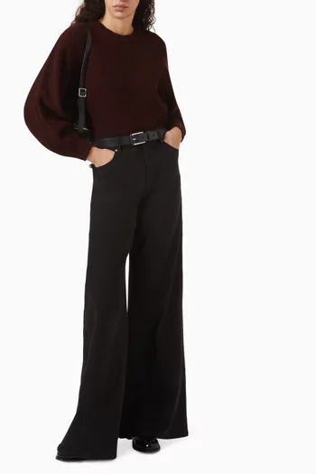 Dolman Crew Neck Sweater in Wool-cashmere