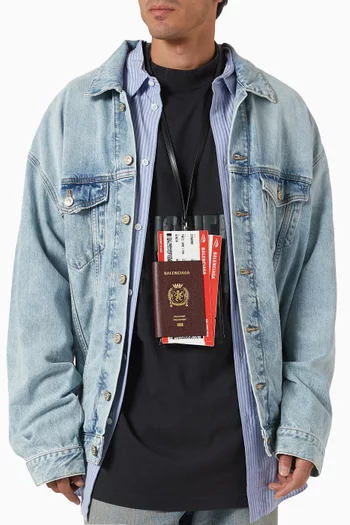 Passport Phone Holder in Calfskin