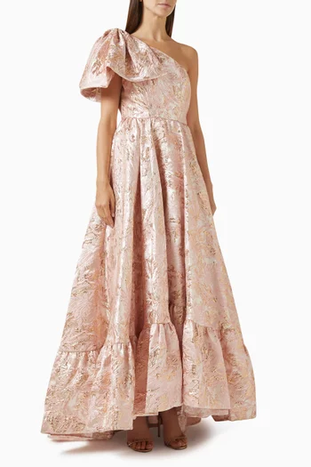 One-shoulder High-low Gown