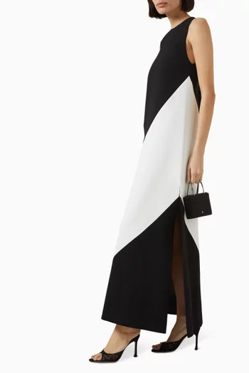 Kate Slit Maxi Dress in Crepe