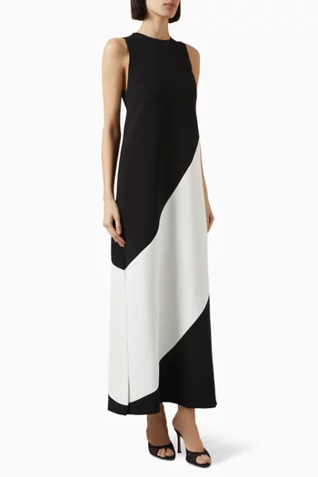 Kate Slit Maxi Dress in Crepe