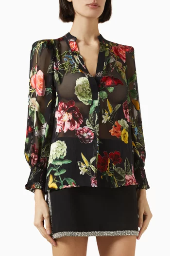 Sheila Sheer Blouse in Viscose Blend