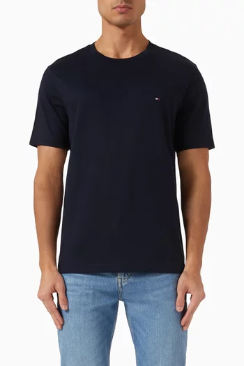 Flag Embroidery T-shirt in Cotton