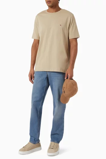 Logo-embroidered T-shirt in Cotton