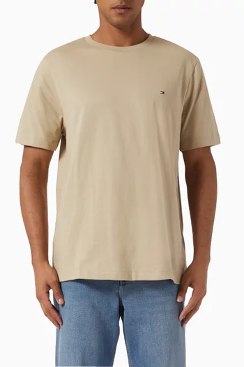 Logo-embroidered T-shirt in Cotton