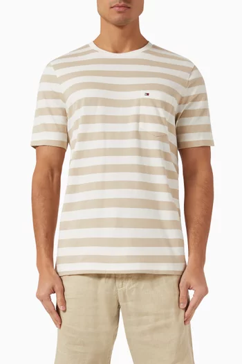 Striped T-shirt in Cotton Jersey