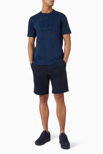 Embossed Crest T-shirt in Cotton