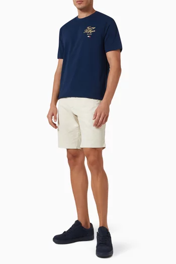 Script Logo Stack T-shirt in Cotton