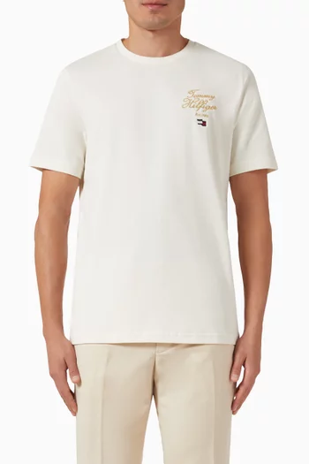Script Logo Stack T-shirt in Cotton