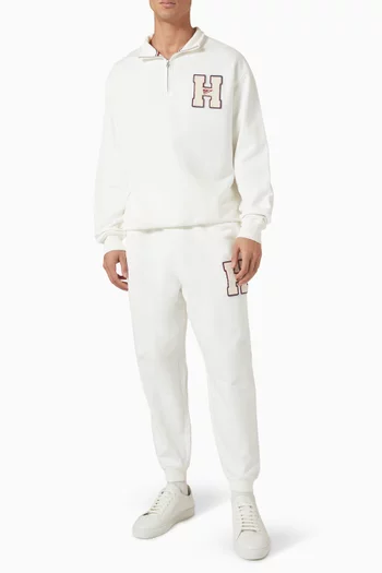 Quarter-zip Logo Sweatshirt in Cotton