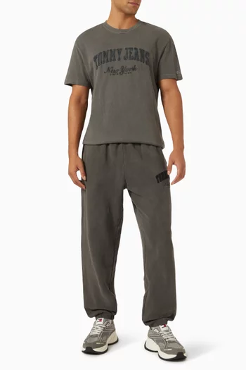 Varsity Washed T-shirt in Cotton