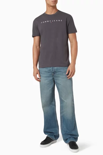 Linear Logo T-shirt in Cotton
