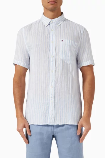 Pigment-dyed Shirt in Linen