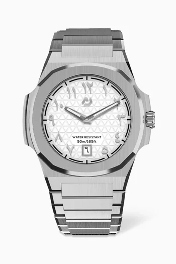 MT Quartz Stainless Steel Watch, 40.5mm