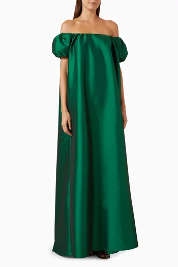 Rianna Off-shoulder Gown in Taffeta