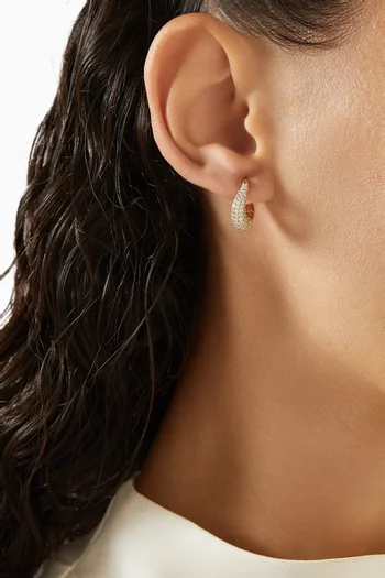Kira Pavé Hoop Earrings in 14kt Gold Vermeil