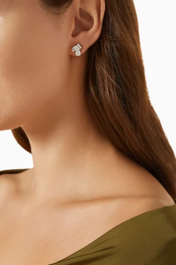 Pierre Stud Earrings in Sterling Silver