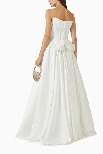 Princess-cut Gown in Mikado