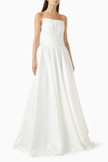 Princess-cut Gown in Mikado
