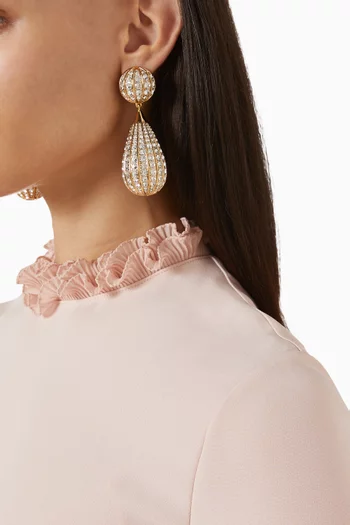 أقراط بويتيكس دي جوتيس بمشبك مرصعة بكريستال سواروفسكي