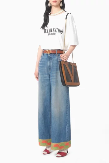 تي شيرت بطبعة Chez Valentino قطن