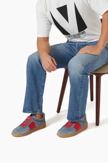 سنيكرز أبفيلاج أسفل الكاحل جلد نابا