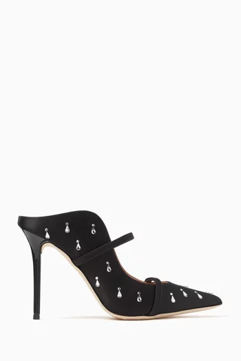 Maureen 100 Mules in Crystal-embellished Satin
