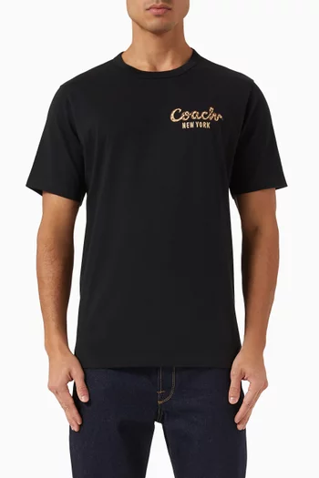 Snake Script Logo T-shirt in Organic Cotton
