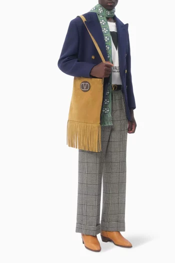 Nellcôte Fringe Shoulder Bag in Suede