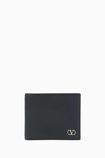 VLOGO Signature Wallet in Grainy Calfskin