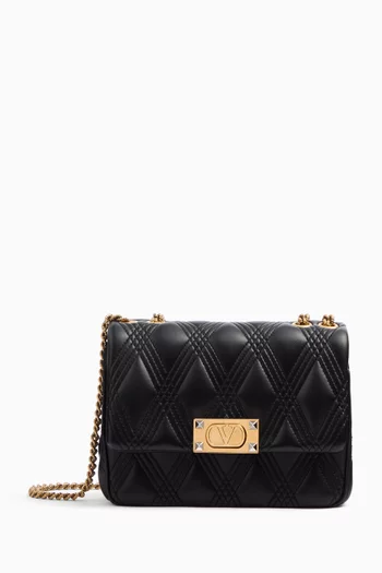 Medium Quilte 67 Shoulder Bag in Quilted Leather
