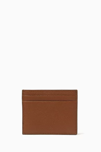 VLOGO Signature Card Holder in Grained Calfskin