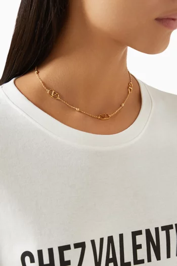 VLOGO Necklace in Gold-tone Metal