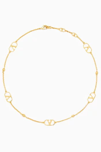 VLOGO Necklace in Gold-tone Metal