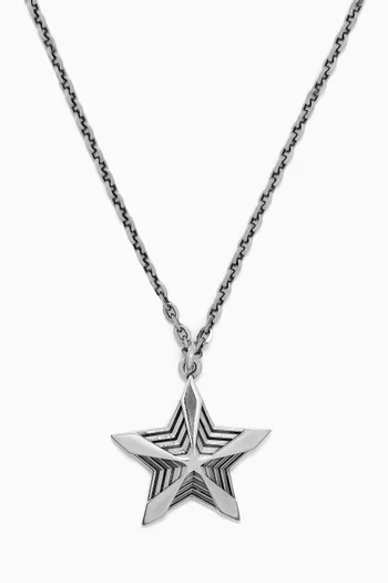 Star Pendant Necklace in Sterling Silver