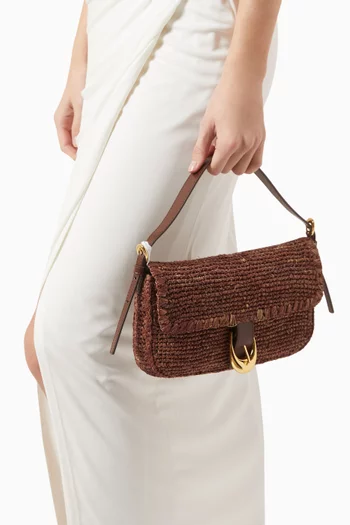 Harlow Shoulder Bag in Raffia