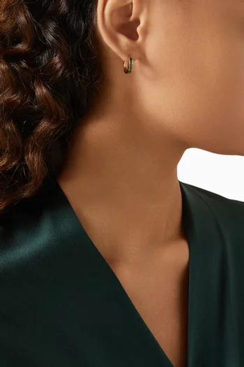أقراط هاجي مرصعة بأحجار زركونيا مكعبة نحاس مطلي ذهب