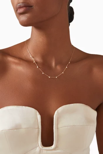 Pearl-embellished Chain in Gold-plated Brass