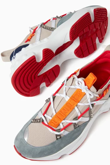 Trailnrun Low-top Sneakers in Leather & Mesh