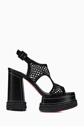 Almeja 130 Espadrille Sandals in Mesh & Leather