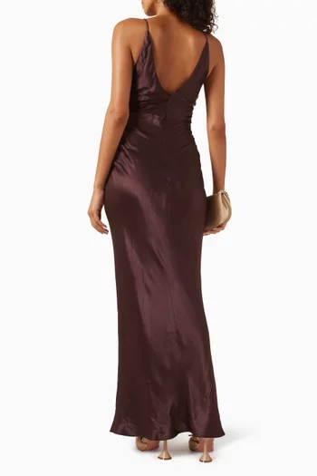 La Lune Low-back Maxi Dress in Viscose