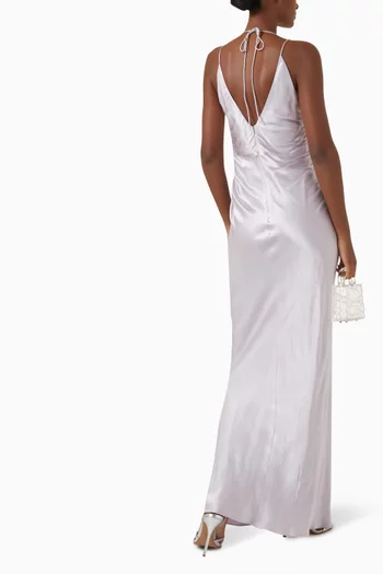 La Lune Low-back Maxi Dress in Viscose