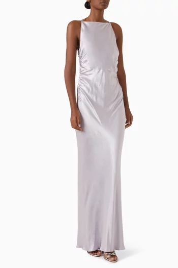 La Lune Low-back Maxi Dress in Viscose