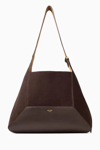 Medium Diamond Hobo Bag in Suede
