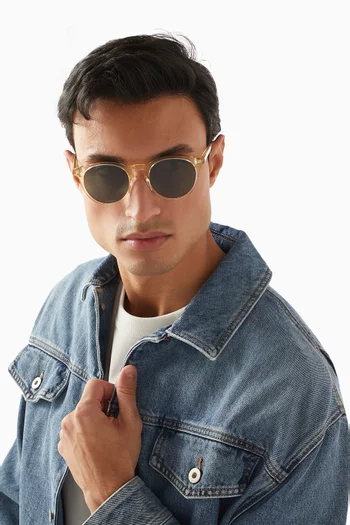 نظارة شمسية نيو ديب بإطار دائري أسيتات