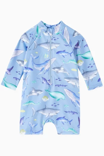 Shark Long-sleeve Swimsuit