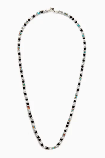 قلادة بخرز هيماتيت دائري