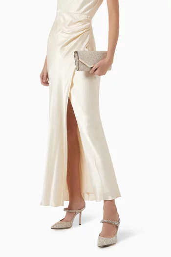 Emmie Clutch Bag in Glittered Fabric