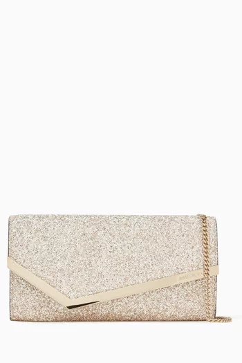 Emmie Clutch Bag in Glittered Fabric