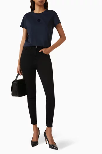 Double B Monogram T-shirt in Mercerised Cotton